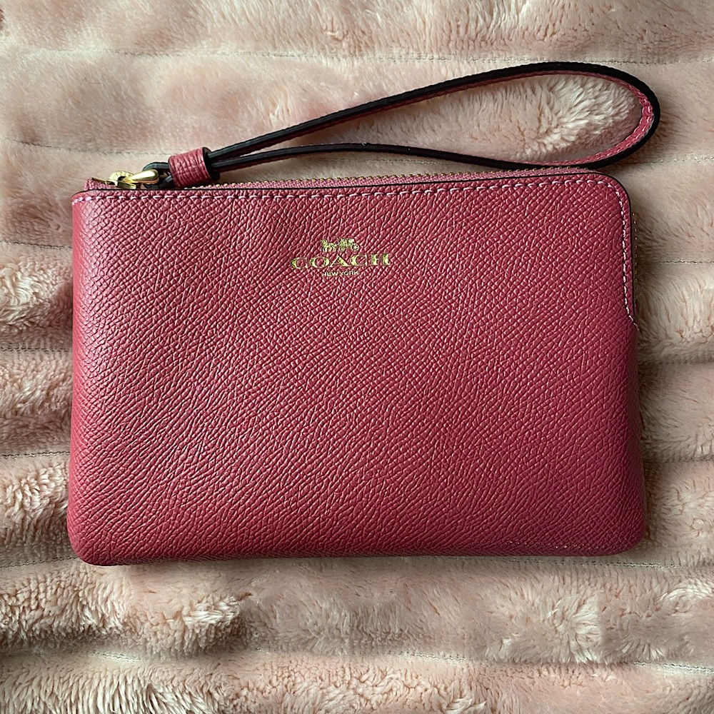 Strawberry Pink Coach Wristlet